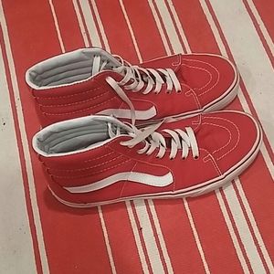 Red hightop Vans